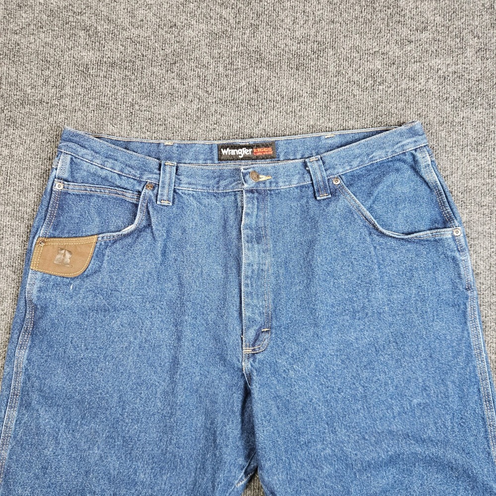 Wrangler Riggs Workwear Relaxed Fit Jean Men 42x30(40x29) Straight Leg Dark Wash - Picture 10 of 11